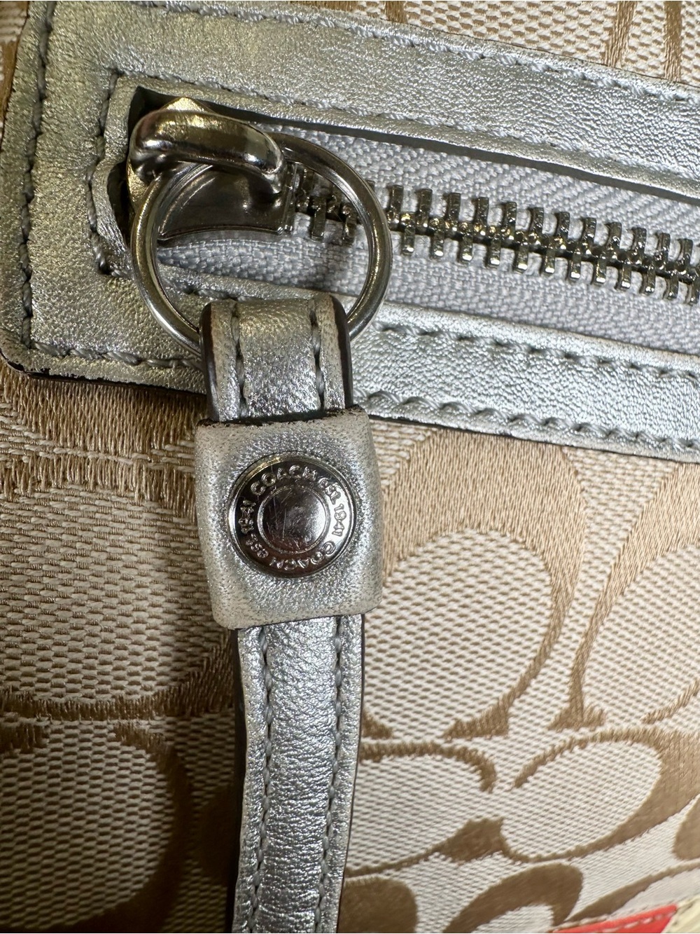 COACH Vintage Signature Multi Stripe Demi Crossbody with Matching Cosmetic Pouch - Picture 12 of 17